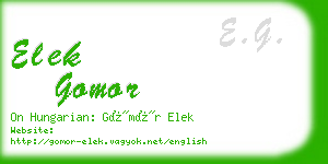 elek gomor business card